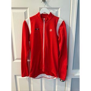 Castelli Red Scorpion Cycling Jacket Fleece Rear Pickets Sz L